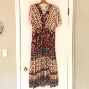 Bohme multi floral bohemian dress. Size L